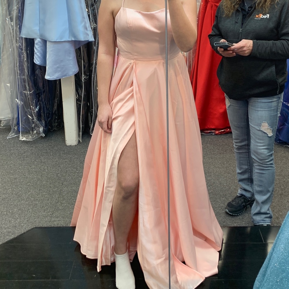 Light pink prom dress